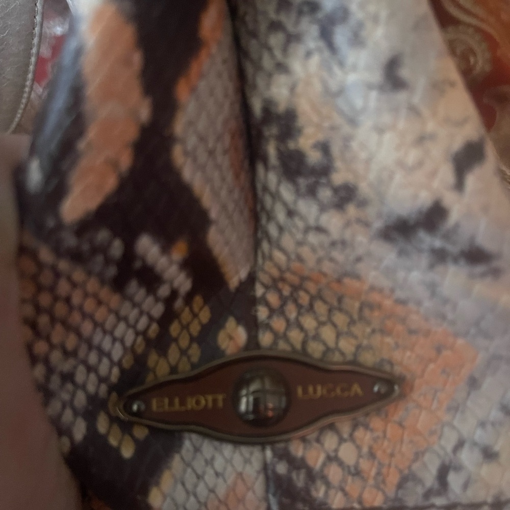 Elliot Lucca Python Leather Bag - image 3